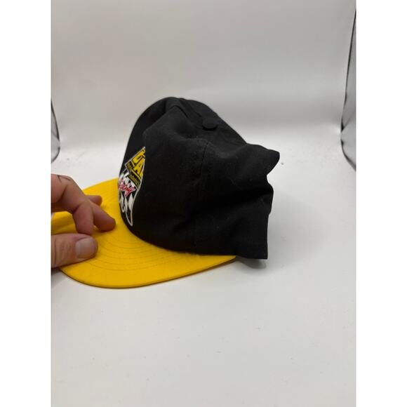 VINTAGE 90s NASCAR Bobby Dotter 08 Dewalt Racing Hat Cap Snapback Black Yellow - Picture 3 of 5